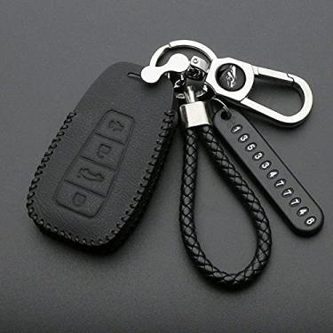 Imagem de YJADHU Capa de chave de carro, apto para Geely Atlas SUV Boyue borui Coolray Emgrand NL3 EX7 X7 EC7 GX7 EC715 RV EC718 GT GE SC6 GC9, D, preto