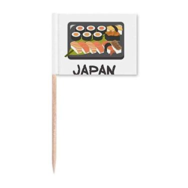 Imagem de Caixa de sushi japonesa tradicional para palito de dentes, marcadores para decoração de festa
