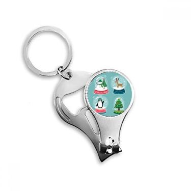 Imagem de Feliz Natal boneco de neve presente árvore alicate anel chaveiro abridor de garrafa cortador