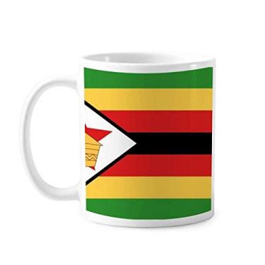 Imagem de Zimbábue Bandeira Nacional África Country Caneca Cerâmica Café Porcelana Utensílios de Mesa
