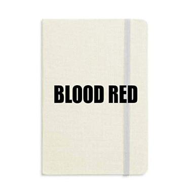 Imagem de Caderno com nome de cor vermelha sangue capa dura diário clássico A5 presente
