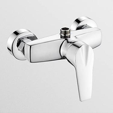 Imagem de LIDON Torneiras de chuveiro e chuveiro de banheiro torneira de banheira de chuveiro de alavanca única montada na parede acessórios de banheiro de latão torneira de parede, cromo A (cor: cromo A)