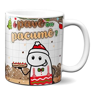 Imagem de Caneca de Natal Frase Engraçada É Pavê ou Pacumê? (Branca)