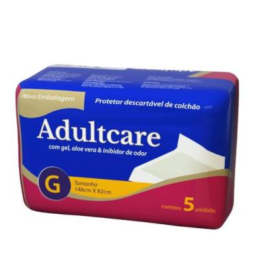 Imagem de Protetor Descartável De Colchão Adultcare G  Embalagem Com 5 Unidades