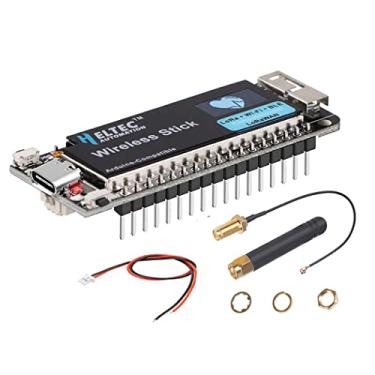 Imagem de HiLetgo ESP32 SX1262 LoRa Kit 863-928MHz Bluetooth 4.2 + WiFi + LoRa LoRaWAN Placa de desenvolvimento de comunicação sem fio com tela OLED de 0,45 polegadas, flash de 64 m, funciona com Arduino IDE