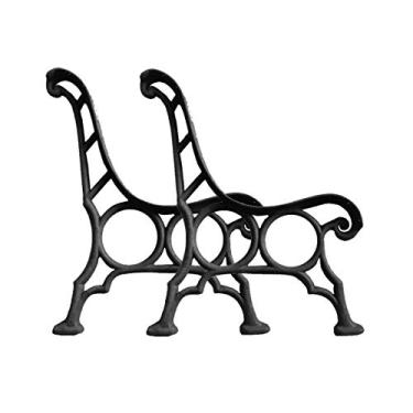 Imagem de Par Pé de Banco Praça Jardim S12 Réguas em Ferro Fundido