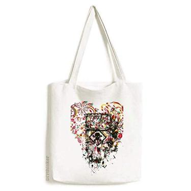 Imagem de Graffiti Street Heart Art Ilustration Pattern Tote Canvas Bag Shopping Satchel Casual Bolsa
