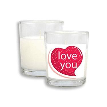 Imagem de Cera de incenso perfumada para o dia dos namorados, coração rosa I Love White Candles