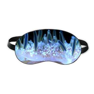 Imagem de Ocean Blue Jellyfish Science Nature Sleep Eye Shield Capa para sombra noturna macia