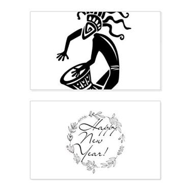 Imagem de Ancient Egypt Abstract Art Pattern New Year Festival Greeting Card Bless Message Gift