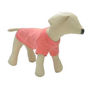 Imagem de Camiseta Lovelonglong 2019 para animais de estimação, fantasias para cães, básica em branco, camisetas para cães pequenos, cor de lótus, rosa, M