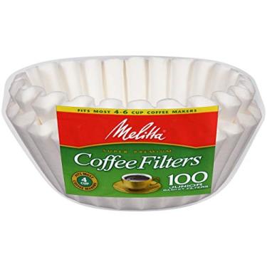 Imagem de Melitta Filtros de café para cesta júnior, branco, 100 unidades