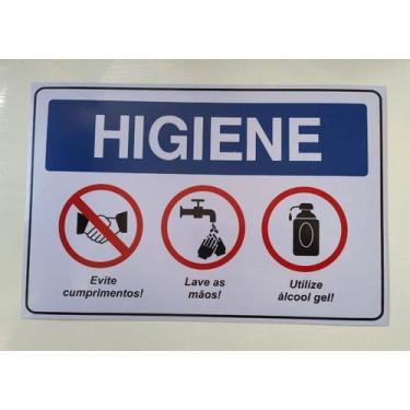 Imagem de 3 - Placas Higiene Lavar As Mãos Lave As Mãos Antes - Placa De Sinaliz