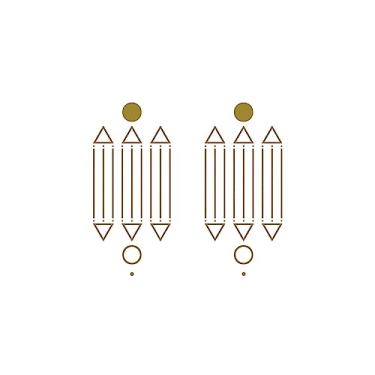 Imagem de Adesivo Radiônico Desenho de Luxor - Com 12 adesivos - 5 cm