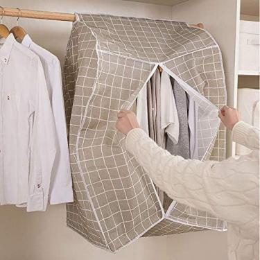 Imagem de Capa Para Rack De Vestuário Grande Para Pendurar No Armário, À Prova De Poeira, À Prova D'água, Bolsas Para Roupas Para Armazenamento No Armário Com Zíper Completo E Fita Mágica,60×60×100cm,YUYANA