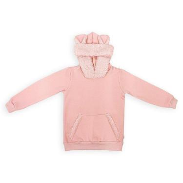 Imagem de Blusa de Moletom Infantil Orelhinha Ursinho Rosa-Feminino