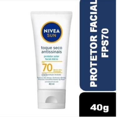 Imagem de Protetor Facial Nivea Sun Toque Seco Antissinais Fps 70 40G