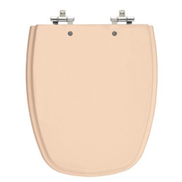 Imagem de Assento Sanitário Monte Carlo Rosa Floral Tampa para Vaso Deca de Madeira Laqueada