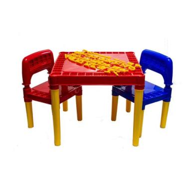 Imagem de Mesa De Plástico Conjunto Infantil Azul E Vermelho  - Tritec