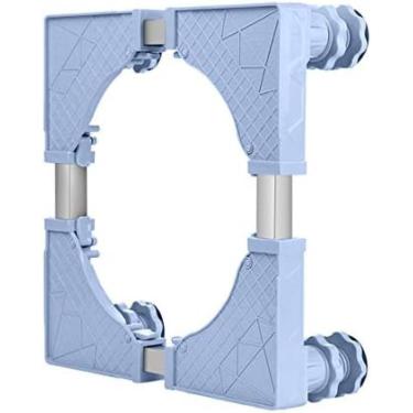 Imagem de Base Ajustável Para Máquina De Lavar, Base Móvel Universal Resistente Com 4 Pés Fortes, 35-55 Cm Ajustável, Base De Suporte Multifuncional Para Secadoras De Roupa, Geladeira, Azul,14cm,Sensational