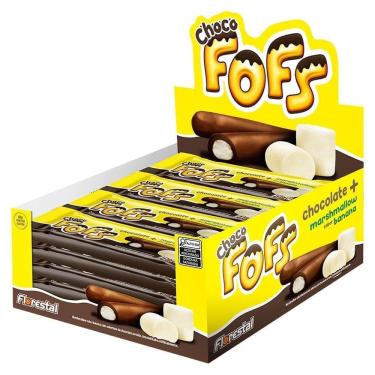 Imagem de Chocolate Florestal Chocofofs Marshmallow Banana 288g - 1 Embalagem com 16 Unidades