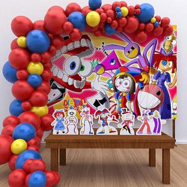 Imagem de Kit Decoração Festa de Aniversário Infantil O Incrível Circo Digital Ouro