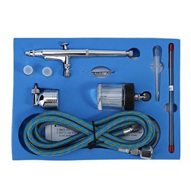Imagem de Kit de aerógrafo, kit de aerógrafo de ação dupla de alimentação por gravidade 0,2 mm/0,3 mm/0,5 mm arte de pintura de pistola de pintura