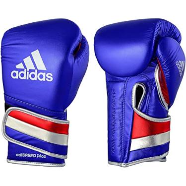 Imagem de adidas Adi-Speed 501 Pro Boxing and Kickboxing Gloves for Women & Men (MET Blue/RED/Silver, 10 oz)