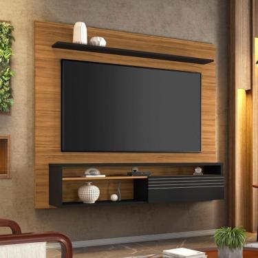 Imagem de Painel Para Tv Até 65 Polegadas 1 Porta 2 Nichos Ibiza Notável Freijó/preto