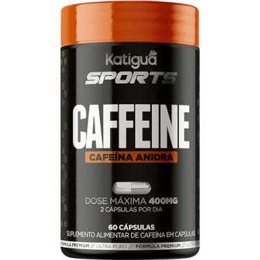 Imagem de Katiguá Caffeine Cafeína Anidra Sem Sabor Vegan Products 60 Cápsulas Rígidas • 60 Doses Preto