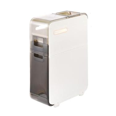 Imagem de Armário de armazenamento móvel com gaveta de 3/4/5 camadas, armário com gavetas transparentes, armário de armazenamento de banheiro pequeno para espaços pequenos