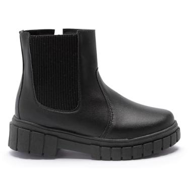 Imagem de Bota Chelsea Feminina Infantil Menina Coturno Tininha (Preto, BR, Criança de 9 a 12 anos, Numérico, 35)
