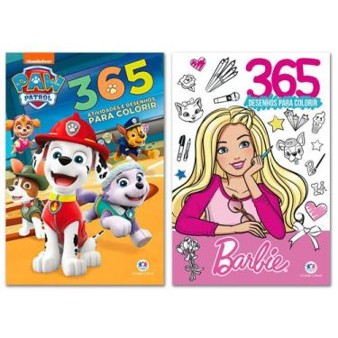 Imagem de Kit 365 Atividades E Desenhos De Colorir - Barbie + Patrulha Canina -