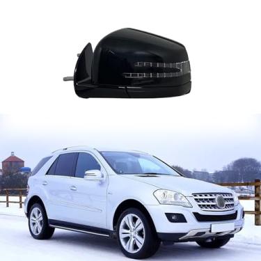 Imagem de Espelho lateral de carro adequado para Mercedes Benz 2005-2011 W164 X164 ML GL Cl Conjunto de espelho retrovisor lateral do motorista para acessórios Mercedes Benz dobrável elétrico, aquecimento, luz