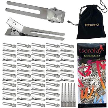 Imagem de 65 peças de grampos de cabelo prateados de metal para mulheres, rolo de cachos de 4,5 cm, grampos de elevação de raiz de pinos duplos para volume de cabelos encaracolados, grampos de localidade para raspar de rasgos para penteados grossos