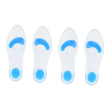 Imagem de 1 par de almofada para fascite plantar Palmilha de absorção Palmilha de silicone para pés para corredores Palmilhas de gel transparente Palmilha esportiva Palmilhas ortopédicas para pés Palmilhas para