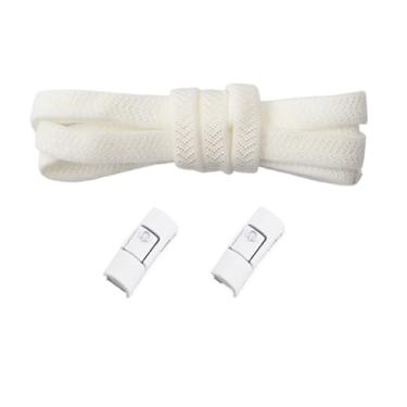Imagem de No Tie Shoelaces Elastic Men And Women Casual Shoes Lazy Shoe Laces Colorful Press Metal Lock Flats Shoelace Accessories (Color : WHITE)