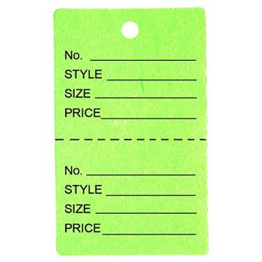 Imagem de 500 etiquetas de recibo/preço colorido sem fio, com caneta fácil de rasgar (congestão/comercialidade/roupas/joias/lavanderia/vendas) – , Light Green, 1 3/4 x 2 7/8 (44x73mm)