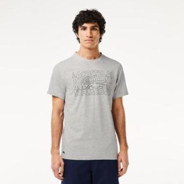 Imagem de Camiseta Lacoste Esportiva Com Estampa E Tecnologia Ultra-Dry Masculina-Masculino