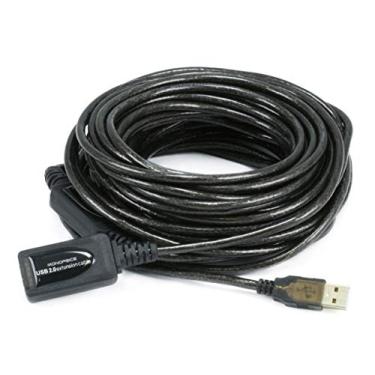 Imagem de Monoprice Cabo de extensão/repetidor ativo macho para fêmea de 15 m USB 2.0 A (extensão compatível com Kinect e PS3 Move), 49ft