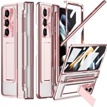 Imagem de NINKI Capa para Samsung Galaxy Z Fold 6 com suporte para caneta S e S Pen, protetor de tela de dobradiça com suporte 5 em 1, compartimento Spen, capa transparente para celular para Samsung Galaxy Z