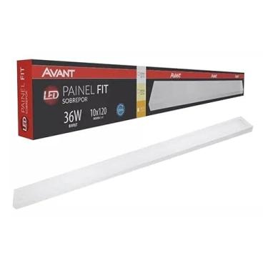 Imagem de Painel Plaflon LED FIT 36W de Sobrepor 120x10cm, Bivolt, 4000k Luz Neutra, Avant