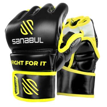 Imagem de Luvas de embrulho Sanabul New Item Essential MMA, Black/Green, Small/Medium