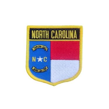 Imagem de Ruoming 1 PÇ Patch de bandeira da Carolina do Norte, bordado a ferro ou costurado, tático, militar, bandeira do estado nacional (Carolina do Norte)