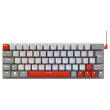 Imagem de TECLADO MECÂNICO GAMER PCYES KUROMORI 60% WHITE GHOST - SWITCH BLUE - LED RAINBOW - PTKMWG60BL