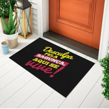 Imagem de Capacho Decorativo De Porta Divertivo e Criativo Frase - Desculpe Pela Bagunça... Ca217