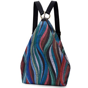 Imagem de Mochila feminina premium Black Butterfly, estilo boêmio, casual, moderna, leve e pequena, Small