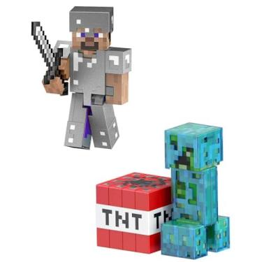 Imagem de Minecraft, Figura Diamond de Brinquedo Colecionável de 13 cm e Acessórias de Diamond Level, Mattel (Não é Possível Escolher a Figura)