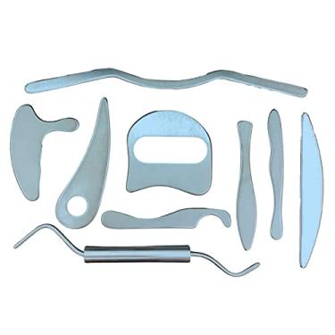 Imagem de Kit com 9 Instrumentos de Liberação Miofascial Iastm Tudo em Inox Mais Case