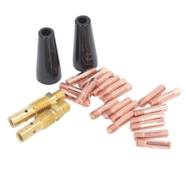 Imagem de Kit de Pistola de Soldagem MIG, Kit de Consumíveis de Pistola de Soldagem MIG de 24 Unidades, Difusor de Ponta de 15AK, Acessórios de Peças de Pistola MIG, Equipamento de